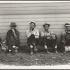 Bindle stiffs in town three weeks before opening of Klamath Basin potato harvest. California, Siskiyou County, Tule Lake