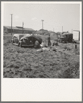 Living conditions for migrant potato pickers. Note potato sheds across the road. Siskiyou County, California. General caption number 63-1
