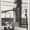 Lumber burner and stacks of the Big Lakes Lumber Company, which produces box shook for produce boxes. Klamath Falls, Oregon