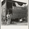 Grower provides fourteen such shacks in a row for his hop pickers. Josephine County, Oregon. Near Grants Pass, Josephine County, Oregon. General caption number 45-11