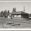 Railroad station. Irrigon, Oregon. Population: 108. Land was opened to settlers here in 1914