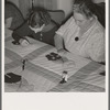 Farm women working on quilt. Near West Carlton, Yamhill County, Oregon. See general caption number 58