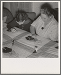 Farm women working on quilt. Near West Carlton, Yamhill County, Oregon. See general caption number 58