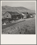 Yakima Indian village, on the Columbia River, inhabited during salmon season. After the fishing is over they return to the Yakima Valley. Indian girl: "They don't want to live better. The government is trying to make them." Celilo, Wasco County, Oregon