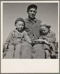 Franklin Schroeder, from South Dakota, and his two older boys. Dead Ox Flat, Malheur County, Oregon. General caption number 67-111
