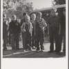 The children from Dead Ox Flat get off bus at school yard. Ontario, Malheur County, Oregon. General caption number 67-1V