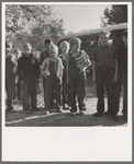 The children from Dead Ox Flat get off bus at school yard. Ontario, Malheur County, Oregon. General caption number 67-1V