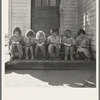 Girls of Lincoln Bench School study their reading lesson. Near Ontario, Malheur County, Oregon