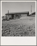 Abode basement dugout house on Roberts' farm. Willow Creek area. Malheur County, Oregon. General caption number 73