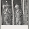 Two of the seven Browning children in doorway of their Oregon home. Dead Ox Flat, Malheur County, Oregon. General caption number 67-111