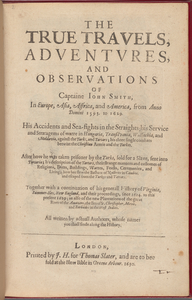 The true travels, adventures, and observations of Captaine Iohn Smith