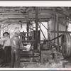 The sawmill in operation. It was built by the farmer members of the Ola self-help sawmill co-op. Gem County, Idaho. General caption 48