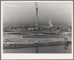 Sugar beet factory along Snake River. Shows beet dump, beet pile. Nyssa, Malheur County, Oregon. General caption 66