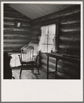 Interior of two room house belonging to FSA (Farm Security Administration) borrower. Land clearing loan. Boundary County, Idaho. General caption 56