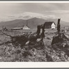Evanson new home, looking across land which has recently been cleared by bulldozer. Priest River Valley, Bonner County, Idaho. See general caption 49, 54