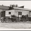 Stump farmer's wagon in town on Saturday morning. Bonners Ferry, Idaho. See general caption 49