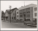 The new WPA (Work Projects Administration) courthouse alongside the old county courthouse. Bonners Ferry, Idaho. See general caption 49