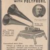 New Talking Machine. Edison Phonograph with Polyphone.
