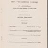 Program for The Philharmonic Society of New York, noting Mr. Toscanini's first appearance with the Philharmonic Society