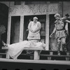Jack Gilford [reclining] Zero Mostel and Ron Holgate in the 1962 stage production A Funny Thing Happened on the Way to the Forum