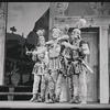 Ron Holgate and unidentified others in the 1962 stage production A Funny Thing Happened on the Way to the Forum