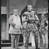 Zero Mostel, Ron Holgate and unidentified others in the 1962 stage production A Funny Thing Happened on the Way to the Forum