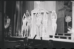 John Carradine, Myrna White and unidentified others in the 1962 stage production A Funny Thing Happened on the Way to the Forum