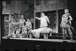 Myrna White, Jack Gilford [reclining] Zero Mostel, Ron Holgate and unidentified others in the stage production A Funny Thing . . . Forum