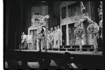 John Carradine, Zero Mostel, Ron Holgate and unidentified others in the 1962 stage production A Funny Thing Happened on the Way to the Forum