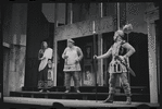 John Carradine, Zero Mostel and unidentified in the 1962 stage production of A Funny Thing Happened on the Way to the Forum