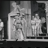 John Carradine, Ron Holgate and unidentified others in the 1962 stage production of A Funny Thing Happened on the Way to the Forum