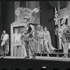 John Carradine, Zero Mostel, Ron Holgate and unidentified others in the 1962 stage production of A Funny Thing Happened on the Way to the Forum