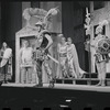 John Carradine, Zero Mostel, Ron Holgate and unidentified others in the 1962 stage production of A Funny Thing Happened on the Way to the Forum