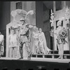 John Carradine, Zero Mostel, Ron Holgate and unidentified others in the 1962 stage production of A Funny Thing Happened on the Way to the Forum