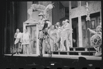 John Carradine, Zero Mostel, Ron Holgate and unidentified others in the 1962 stage production of A Funny Thing Happened on the Way to the Forum