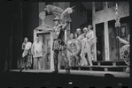 John Carradine, Zero Mostel, Ron Holgate and unidentified others in the 1962 stage production of A Funny Thing Happened on the Way to the Forum