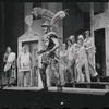 John Carradine, Zero Mostel, Ron Holgate and unidentified others in the 1962 stage production of A Funny Thing Happened on the Way to the Forum