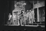 John Carradine, Zero Mostel, Ron Holgate and unidentified others in the 1962 stage production of A Funny Thing Happened on the Way to the Forum