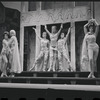 Zero Mostel [arms only] Myrna White and unidentified others in the 1962 stage production A Funny Thing Happened on the Way to the Forum