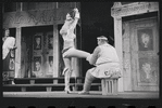 John Carradine, Zero Mostel and unidentified in the 1962 stage production A Funny Thing Happened on the Way to the Forum