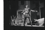 Myrna White, Ron Holgate, Jack Gilford and unidentified others in the 1962 stage production A Funny Thing Happened on the Way to the Forum