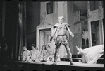 Myrna White, Ron Holgate, Jack Gilford [reclining] and unidentified others in the 1962 stage production A Funny Thing Happened on the Way to the Forum