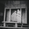 David Burns [left] and either Ruth Kobart or Jack Gilford in disguise in the 1962 stage production A Funny Thing Happened on the Way to the Forum