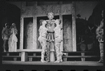 Patrick Fox, Karen Black, Ron Holgate and unidentified others in the 1962 stage production A Funny Thing Happened on the Way to the Forum