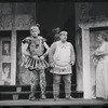 Ron Holgate, Zero Mostel, Jack Gilford and unidentified in the 1962 stage production A Funny Thing Happened on the Way to the Forum