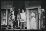 Ron Holgate, Zero Mostel, Jack Gilford, Raymond Walburn and unidentified others in the stage production A Funny Thing Happened on the Way to the Forum