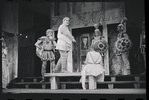 Ruth Kobart, Ron Holgate, Zero Mostel, Jack Gilford and unidentified others in the 1962 stage production A Funny Thing Happened on the Way to the Forum