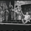 Ron Holgate, Zero Mostel, Jack Gilford and unidentified others in the 1962 stage production A Funny Thing Happened on the Way to the Forum