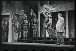 Ron Holgate, Zero Mostel and unidentified others in the 1962 stage production A Funny Thing Happened on the Way to the Forum