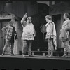 Zero Mostel, Patrick Fox, and unidentified others in the 1962 stage production A Funny Thing Happened on the Way to the Forum